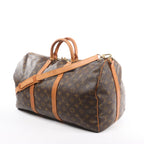 Louis Vuitton Keepall Bandoulière 50 Monogram Canvas Travel Bag in Brown M41416