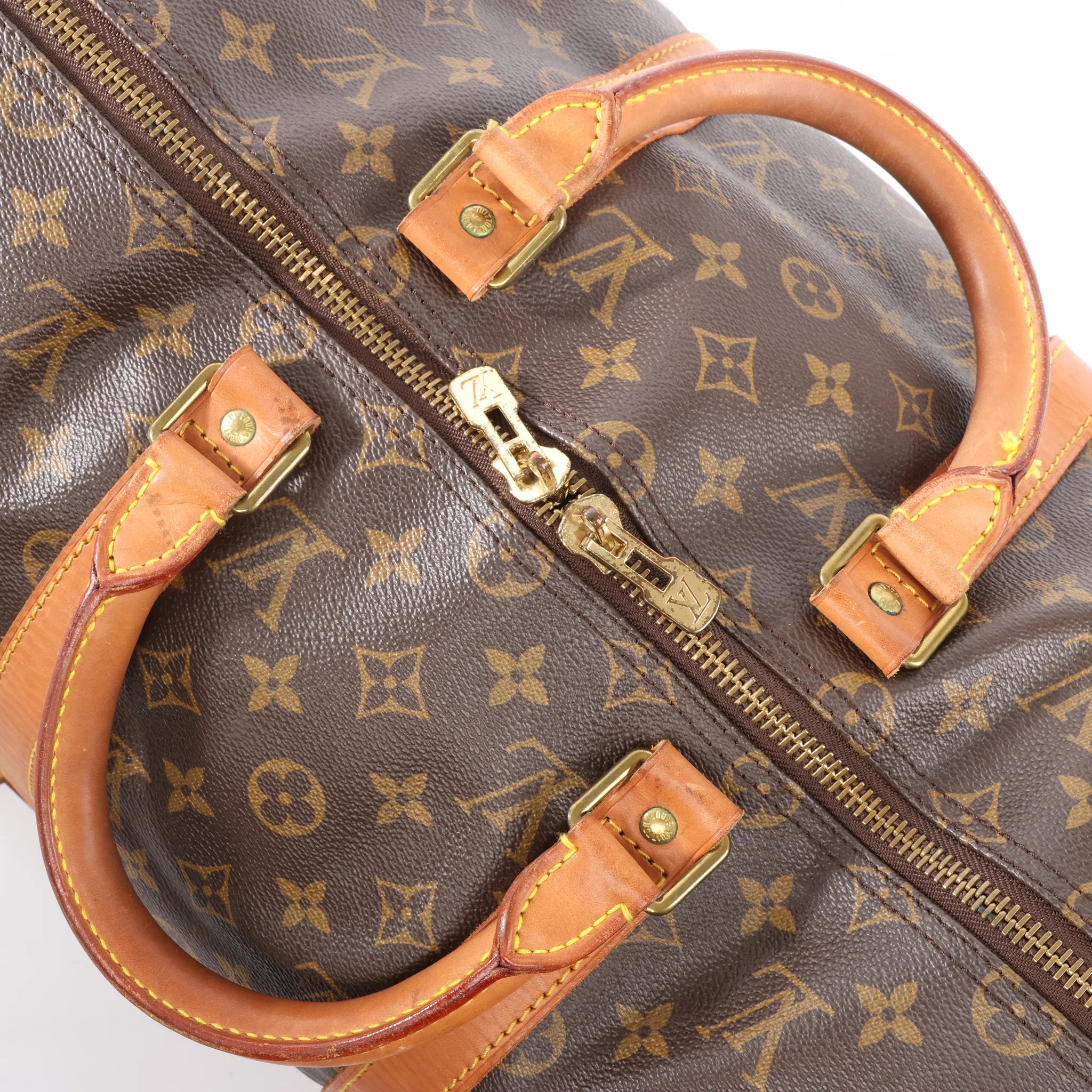 Louis Vuitton Keepall Bandoulière 50 Monogram Canvas Travel Bag in Brown M41416