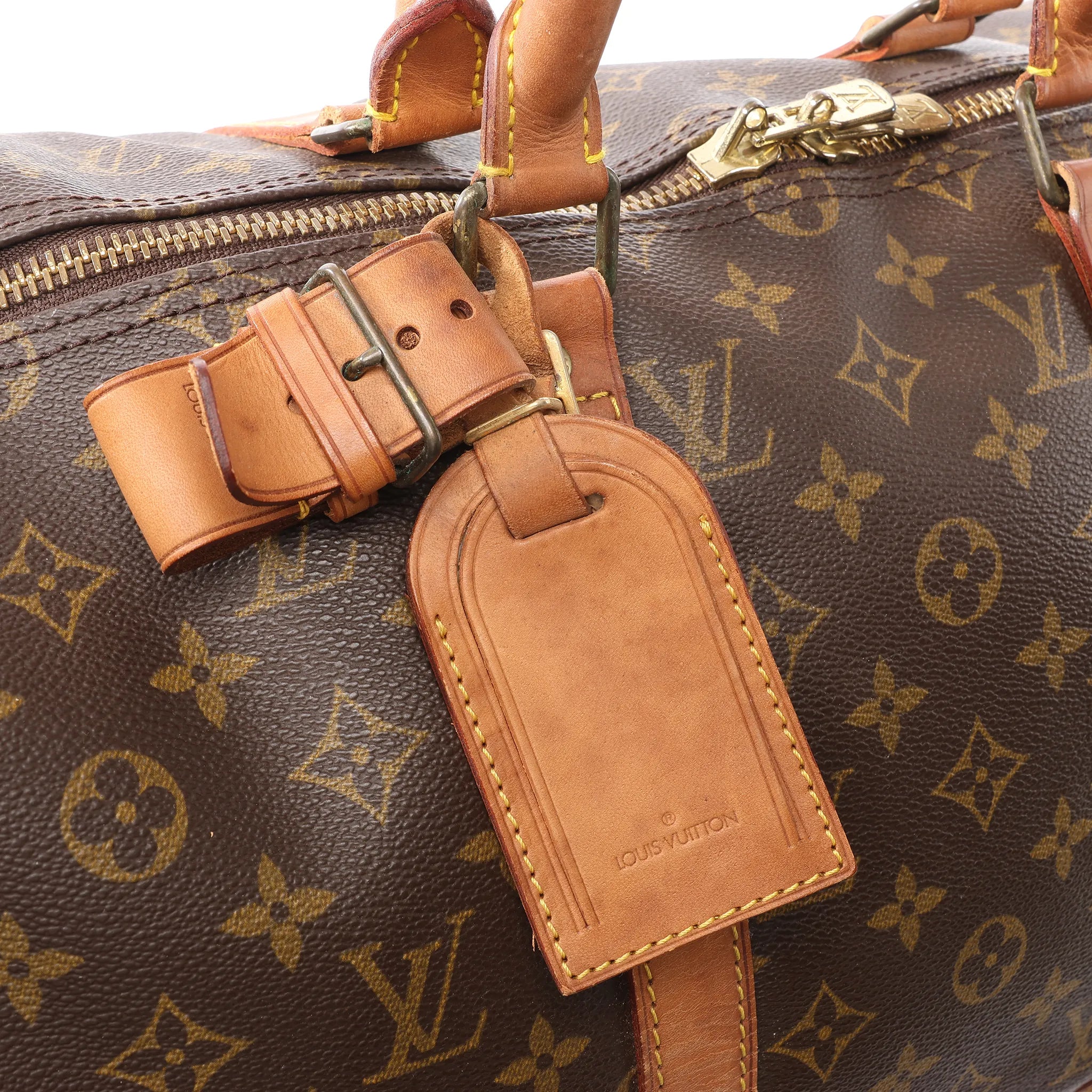 Louis Vuitton Keepall Bandoulière 50 Monogram Canvas Travel Bag in Brown M41416