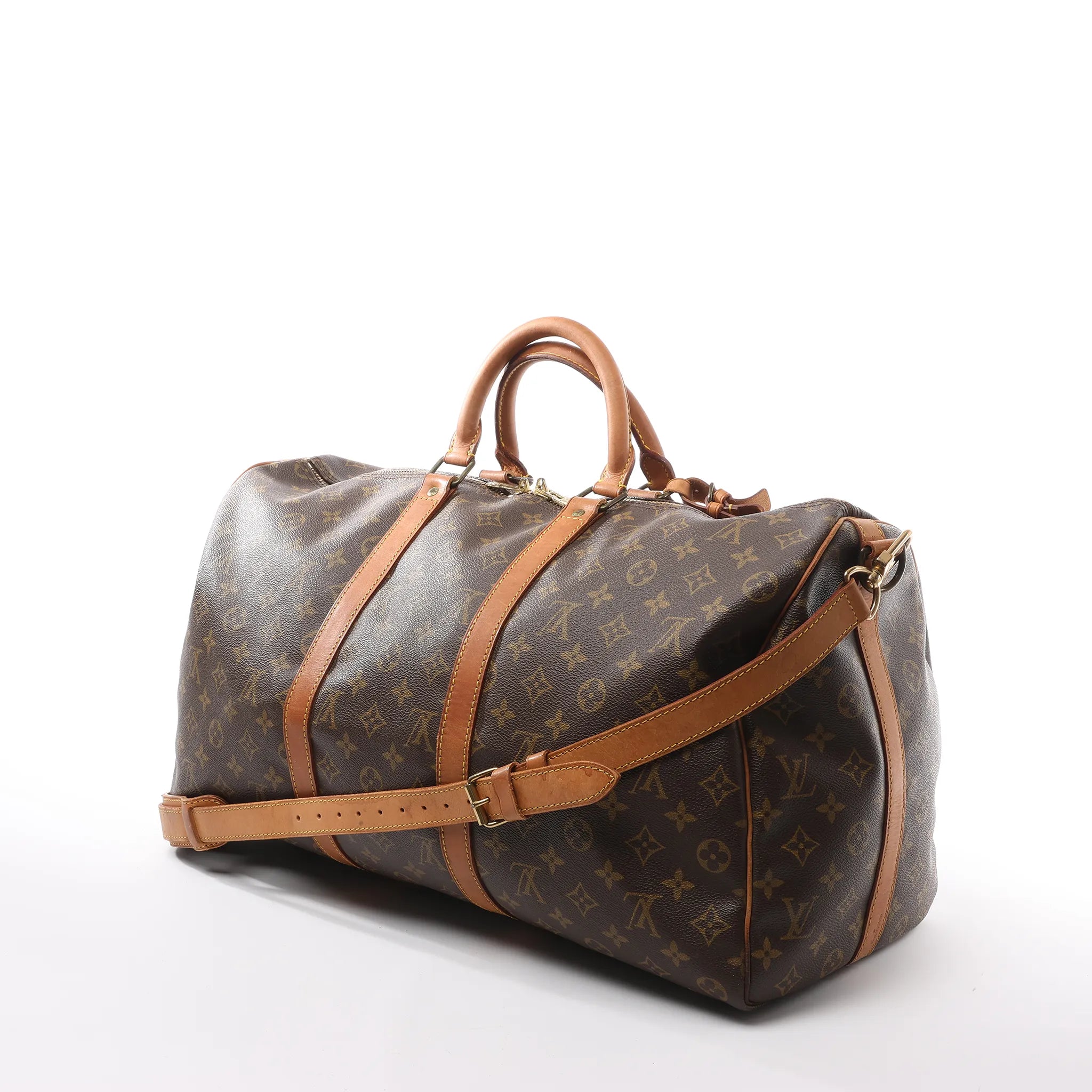 Louis Vuitton Keepall Bandoulière 50 Monogram Canvas Travel Bag in Brown M41416
