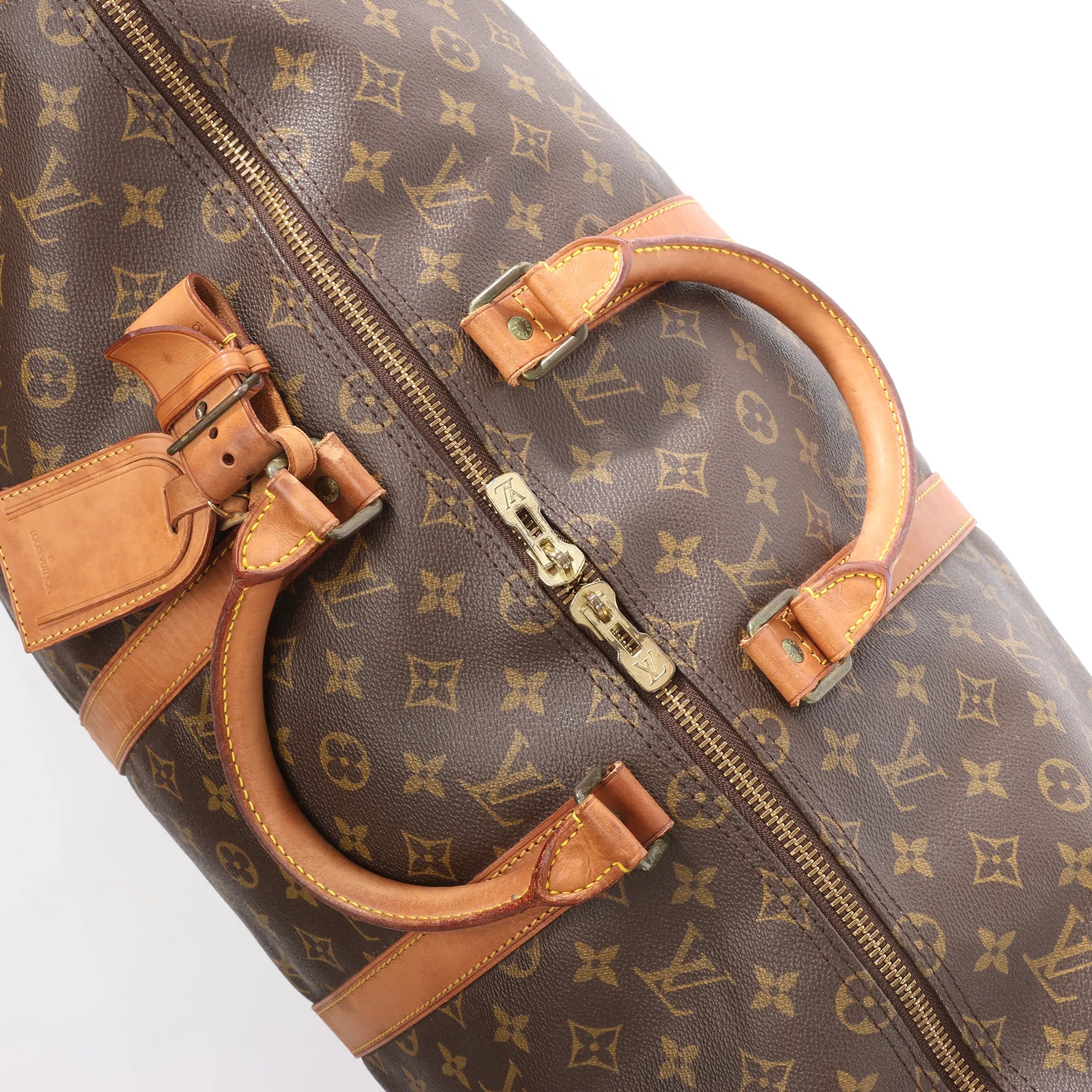 Louis Vuitton Keepall Bandoulière 50 Monogram Canvas Travel Bag in Brown M41416