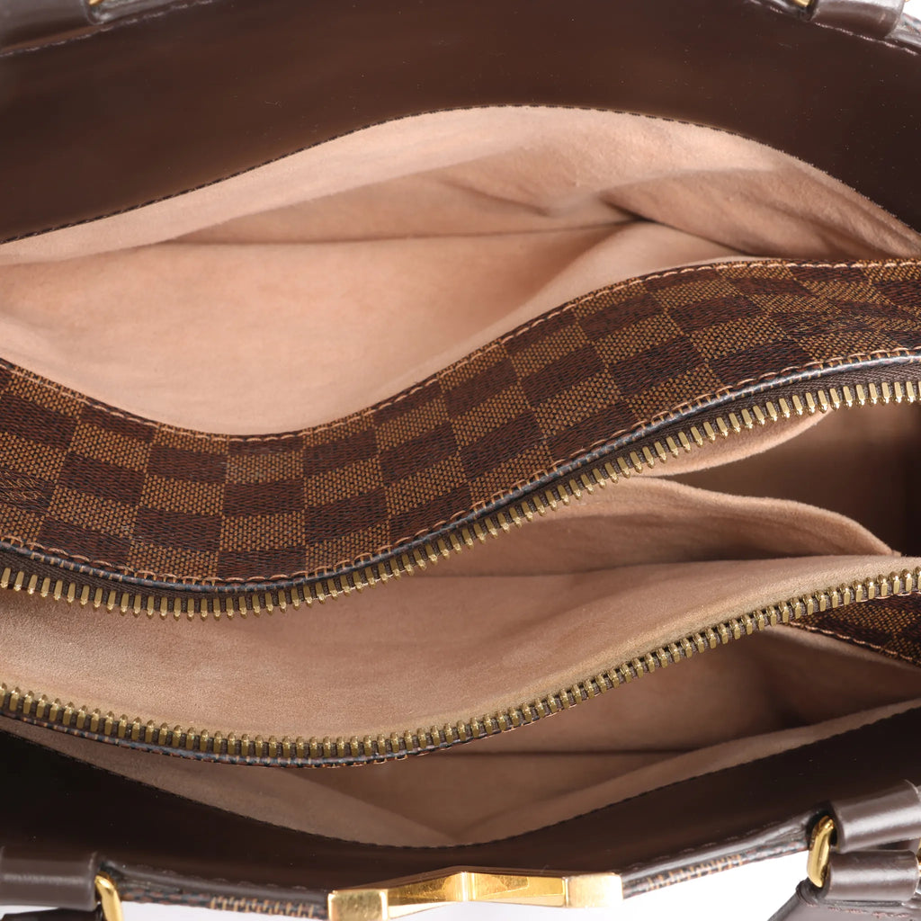 Louis Vuitton Kensington Bowling Damier Ebene 2Way Handbag in Brown N41505