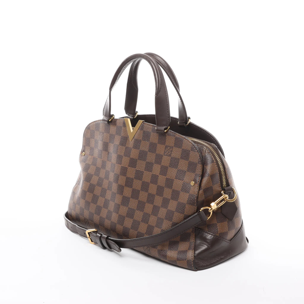 Louis Vuitton Kensington Bowling Damier Ebene 2Way Handbag in Brown N41505
