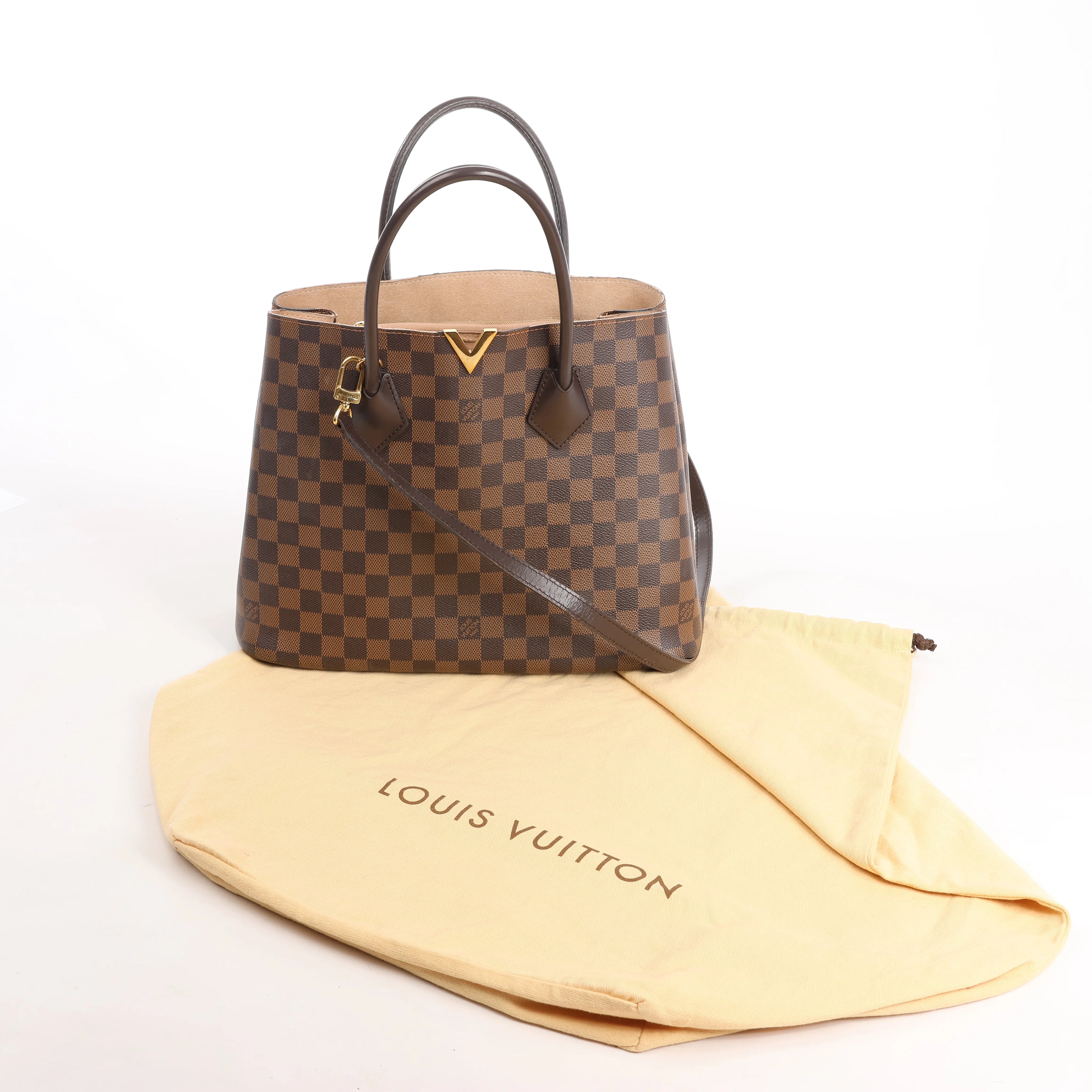 Louis Vuitton Kensington Damier Ebene 2Way Handbag in Brown N41435