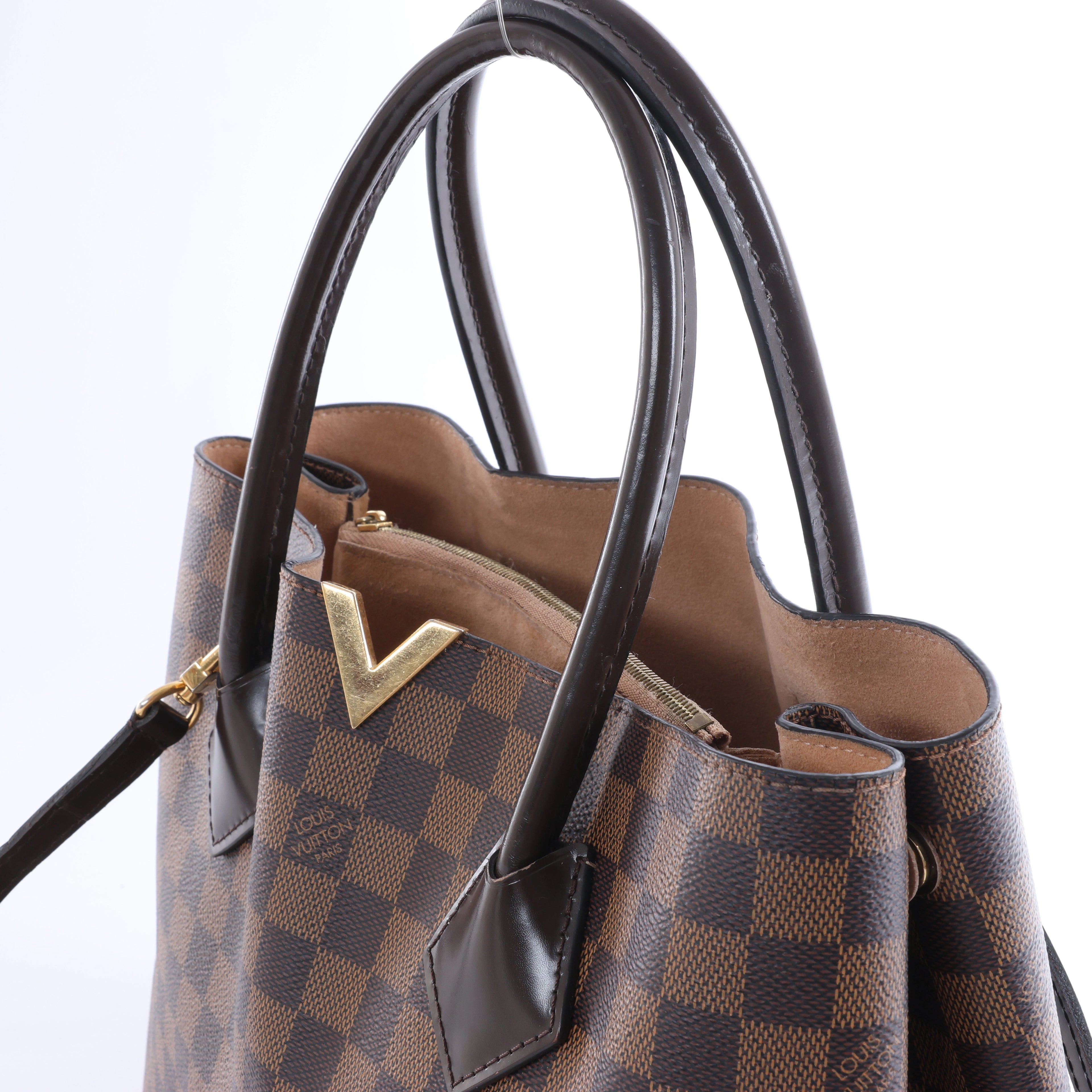 Louis Vuitton Kensington Damier Ebene 2Way Handbag in Brown N41435