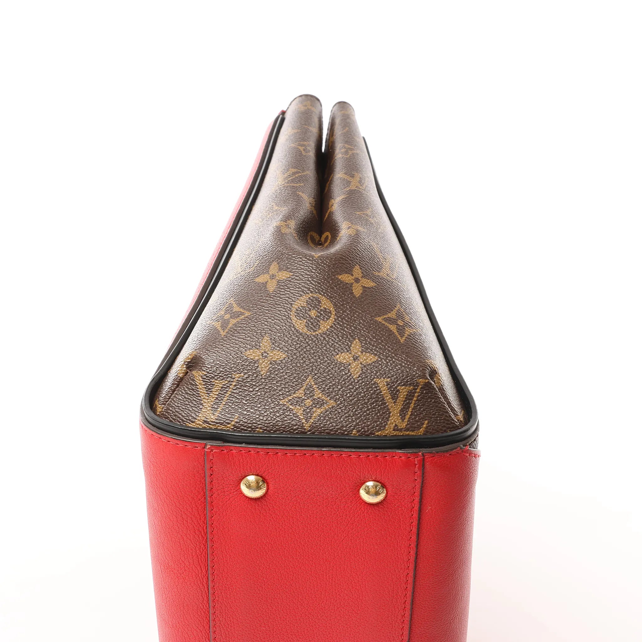 Louis Vuitton Kimono MM Monogram x Leather Shoulder Bag in Red x Brown M40459