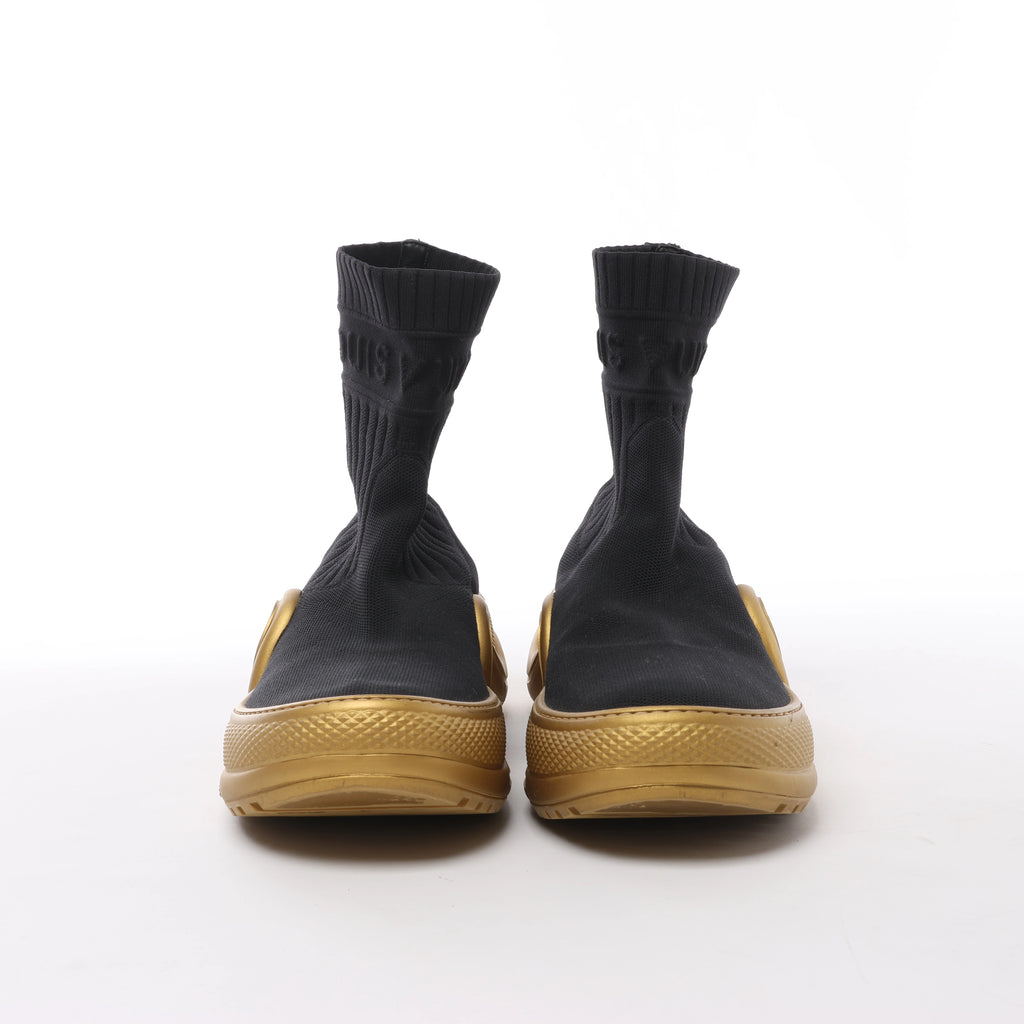Louis Vuitton Archlight Sock High Top Sneaker Black × Gold CL1128, Size EU 41