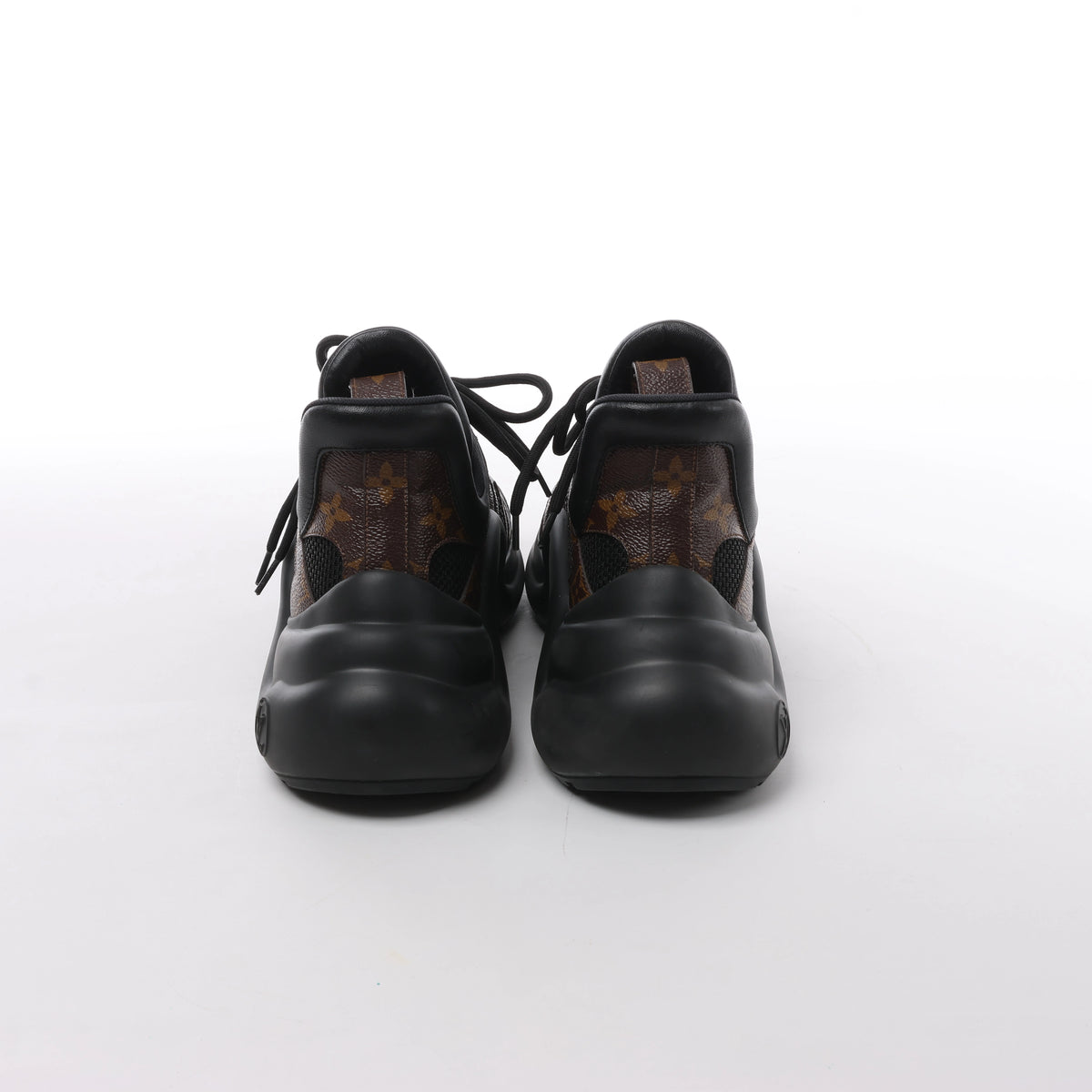 Louis Vuitton LV Archlight Monogram x Fabric Sneakers in Black × Brown GO0148, Size EU 40