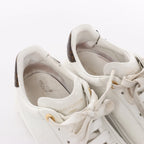 Louis Vuitton Leather Monogram Time Out Sneakers in White, Size 38 EU