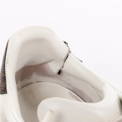Louis Vuitton Leather Monogram Time Out Sneakers in White, Size 38 EU