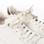 Louis Vuitton Leather Monogram Time Out Sneakers in White, Size 38 EU