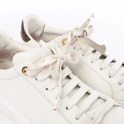 Louis Vuitton Leather Monogram Time Out Sneakers in White, Size 38 EU