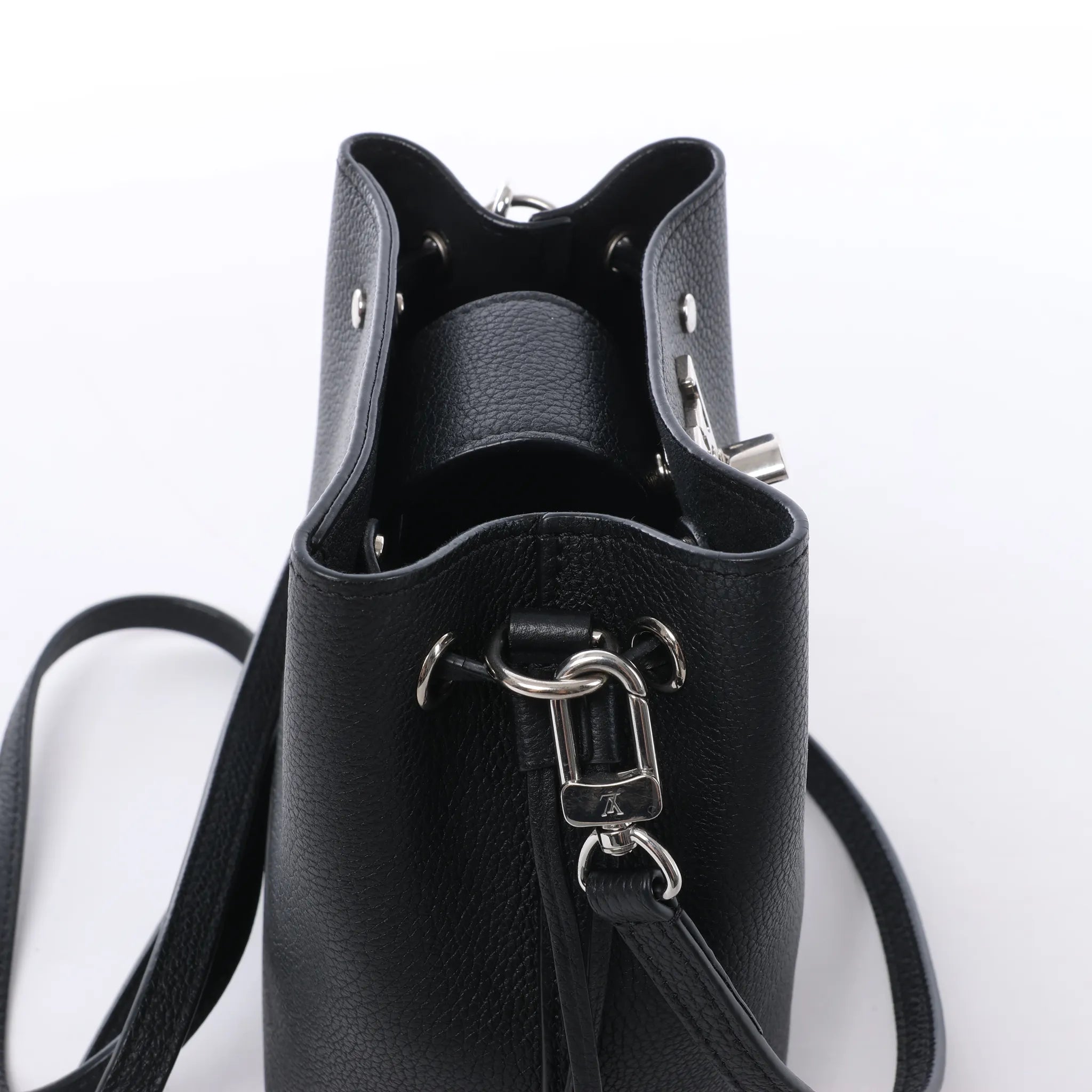 Louis Vuitton LockMe Shoulder Bag in Black