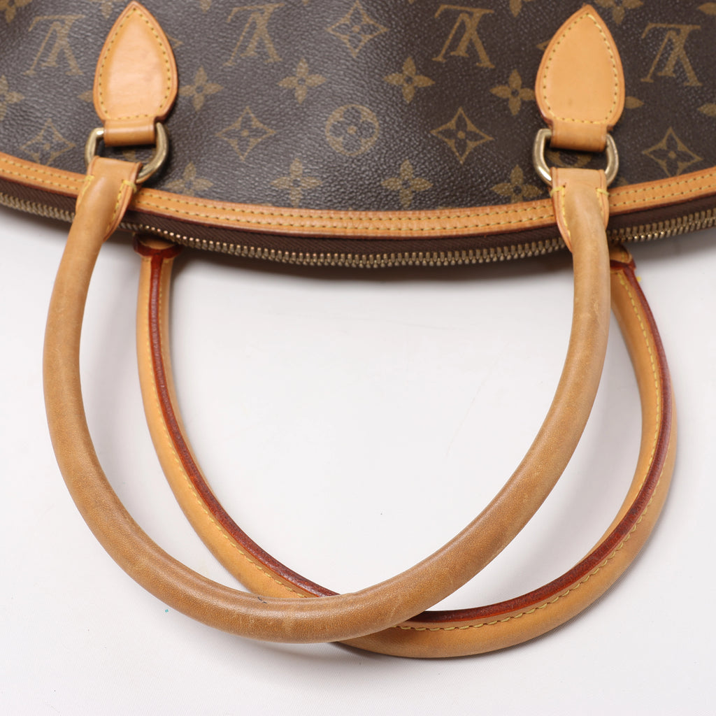 Bolso de hombro Louis Vuitton Lockit Verticals MM Monogram Désil en azul marino M93842