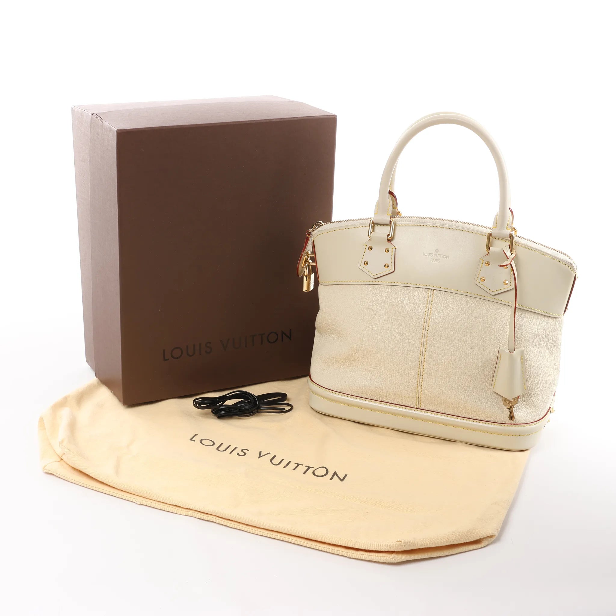 Louis Vuitton Lockit PM Suhali Handbag in White M91887