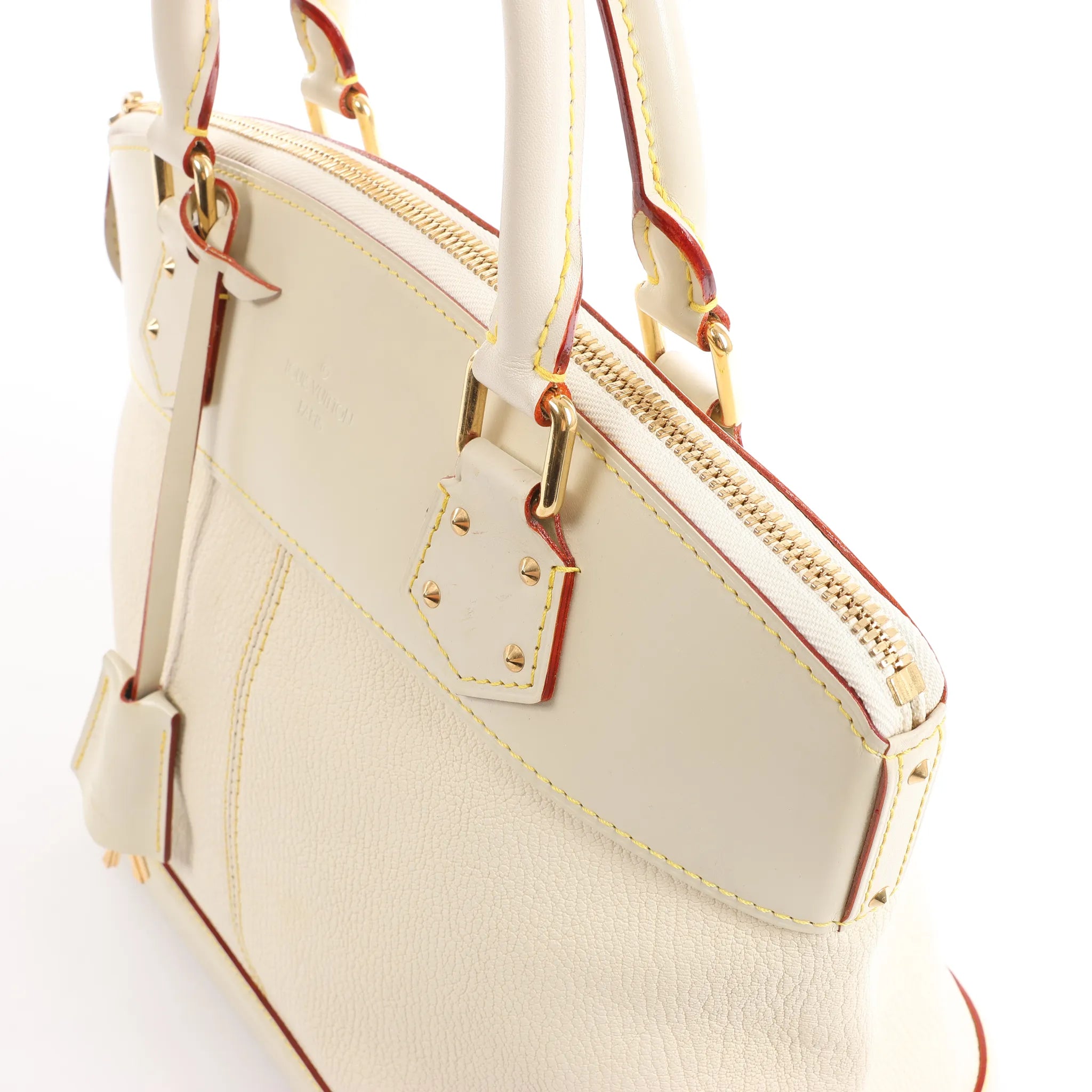 Louis Vuitton Lockit PM Suhali Handbag in White M91887