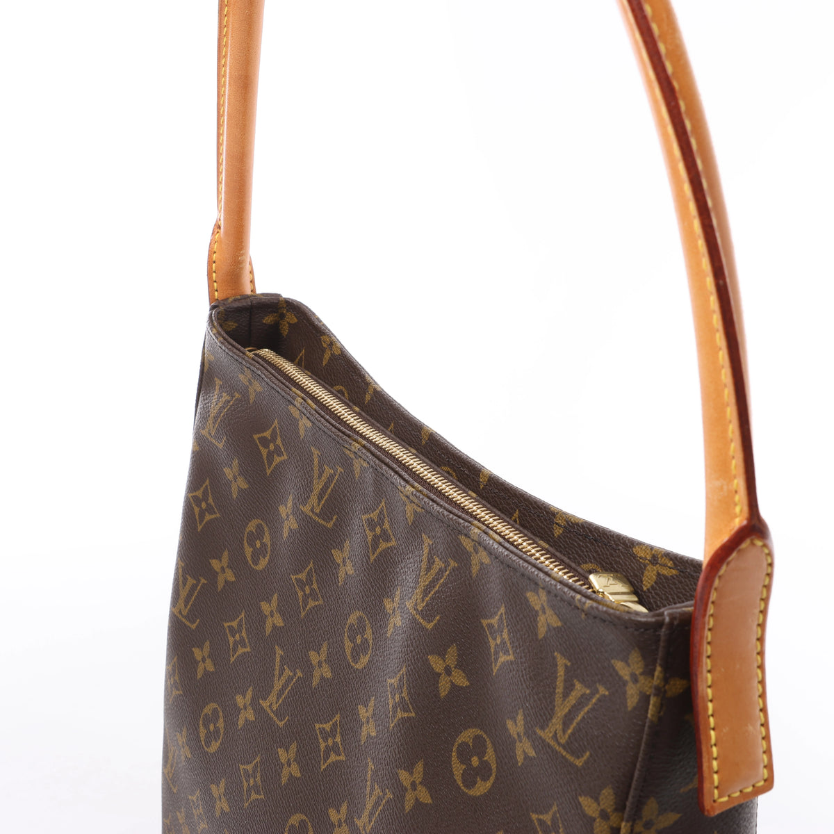 Bolso de hombro Louis Vuitton Looping GM Monogram de lona en marrón M51145