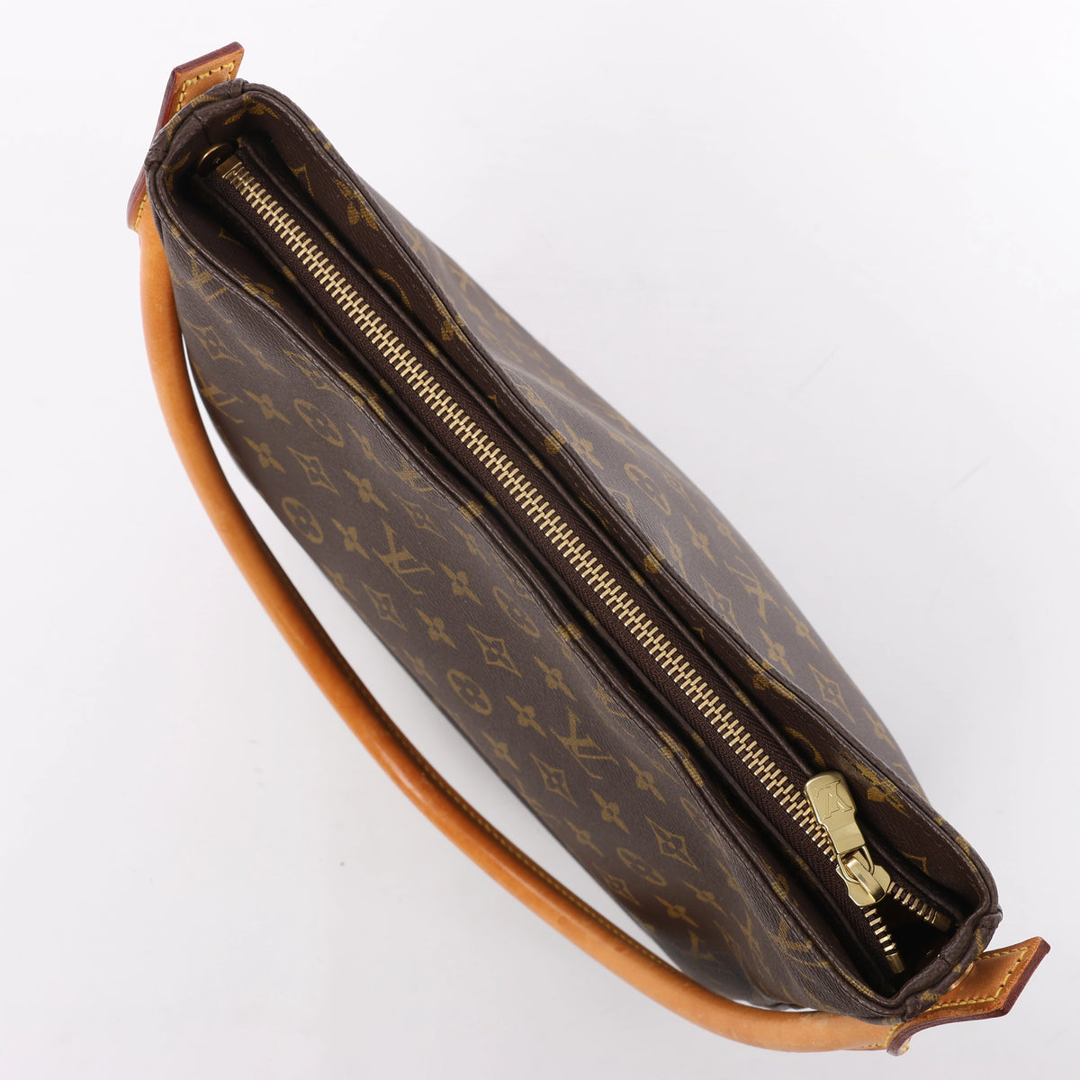 Bolso de hombro Louis Vuitton Looping GM Monogram de lona en marrón M51145