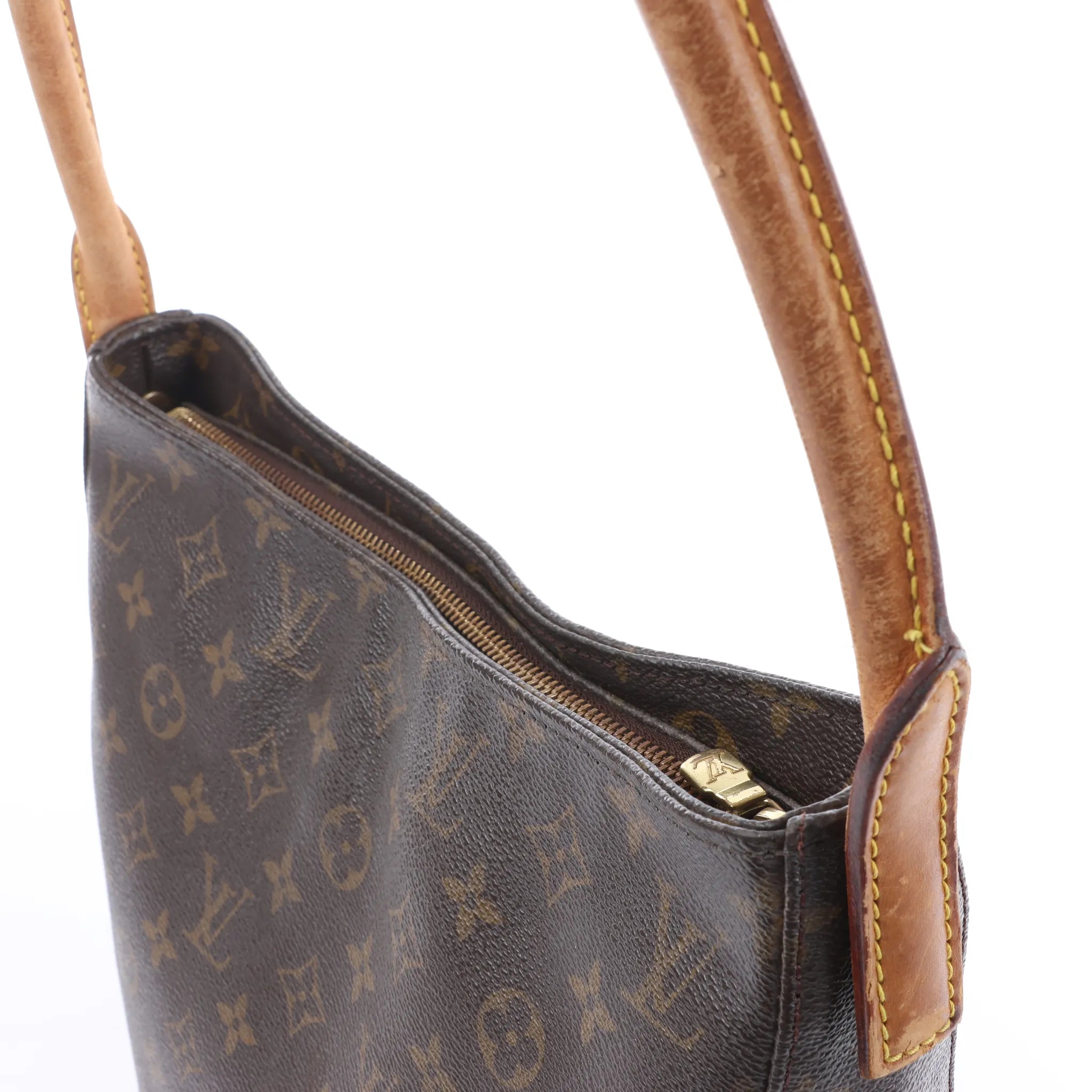 Bolso de hombro Louis Vuitton Looping GM Monogram de lona en marrón M51145