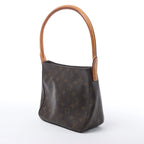 Bolso de hombro Louis Vuitton Looping MM Monogram de lona en marrón M51146