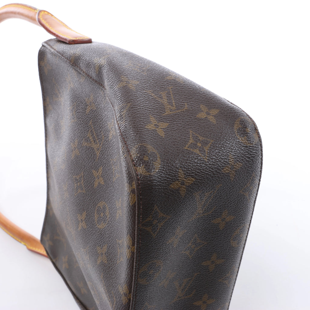 Bolso de hombro Louis Vuitton Looping MM Monogram de lona en marrón M51146