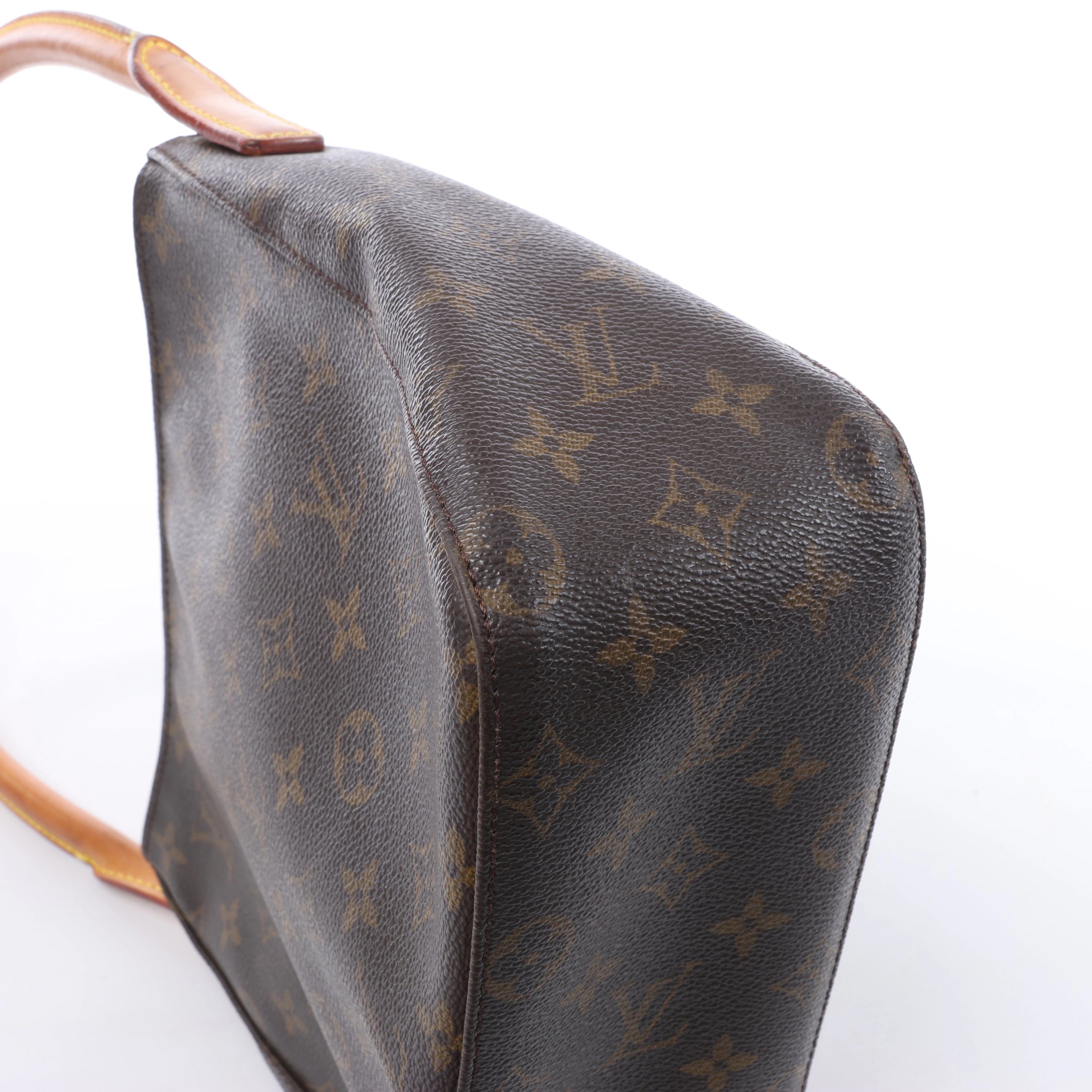 Bolso de hombro Louis Vuitton Looping MM Monogram de lona en marrón M51146