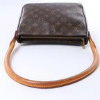 Bolso de hombro Louis Vuitton Looping MM Monogram de lona en marrón M51146