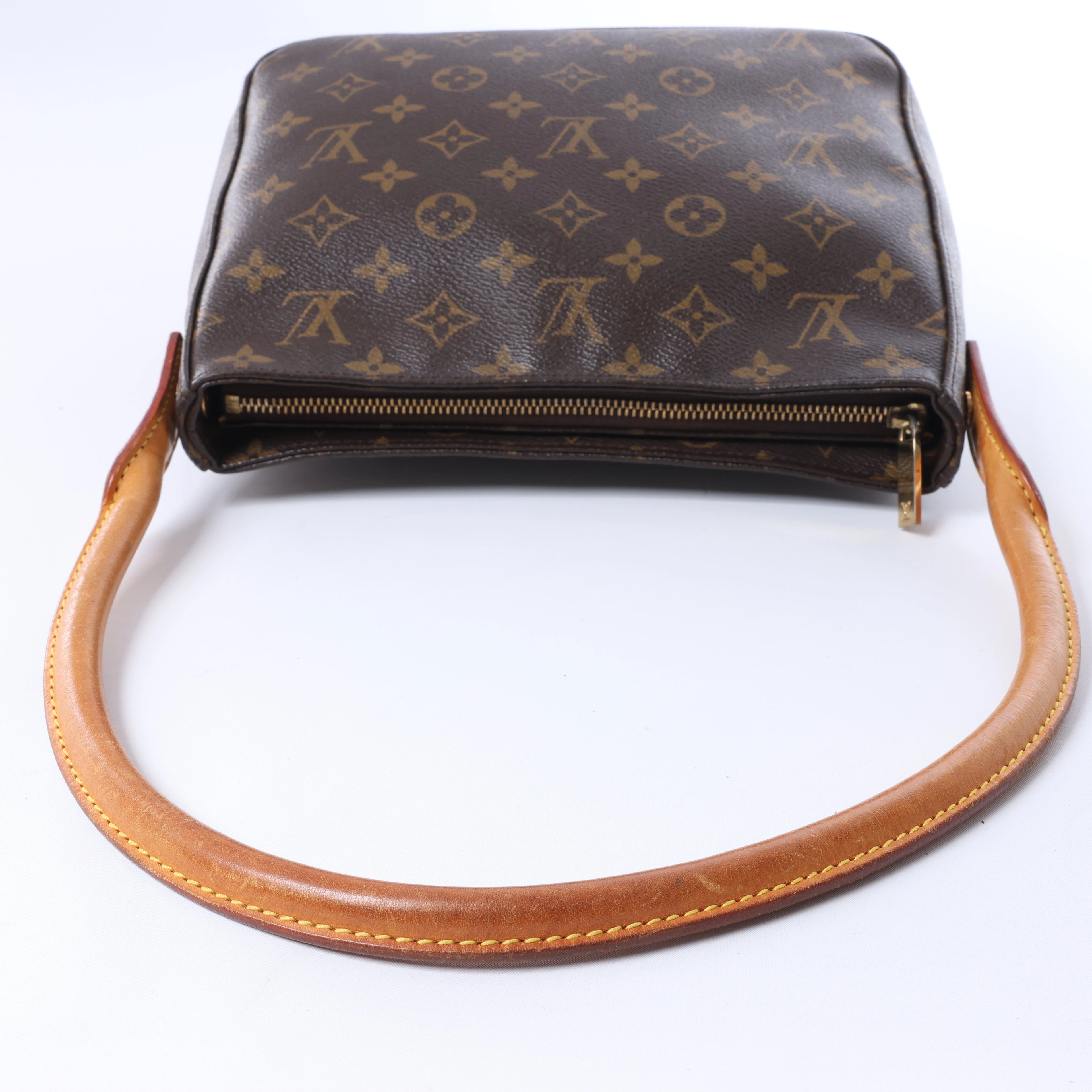 Bolso de hombro Louis Vuitton Looping MM Monogram de lona en marrón M51146
