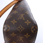 Bolso de hombro Louis Vuitton Looping MM Monogram de lona en marrón M51146