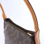 Bolso de hombro Louis Vuitton Looping MM Monogram de lona en marrón M51146