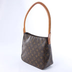 Bolso de hombro Louis Vuitton Looping MM Monogram de lona en marrón M51146