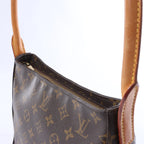 Bolso de hombro Louis Vuitton Looping MM Monogram de lona en marrón M51146