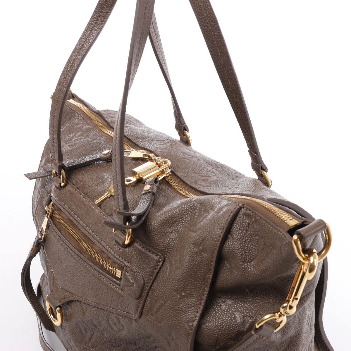 Louis Vuitton Lumineuse PM Monogram Empreinte 2Way Handbag in Brown M93409