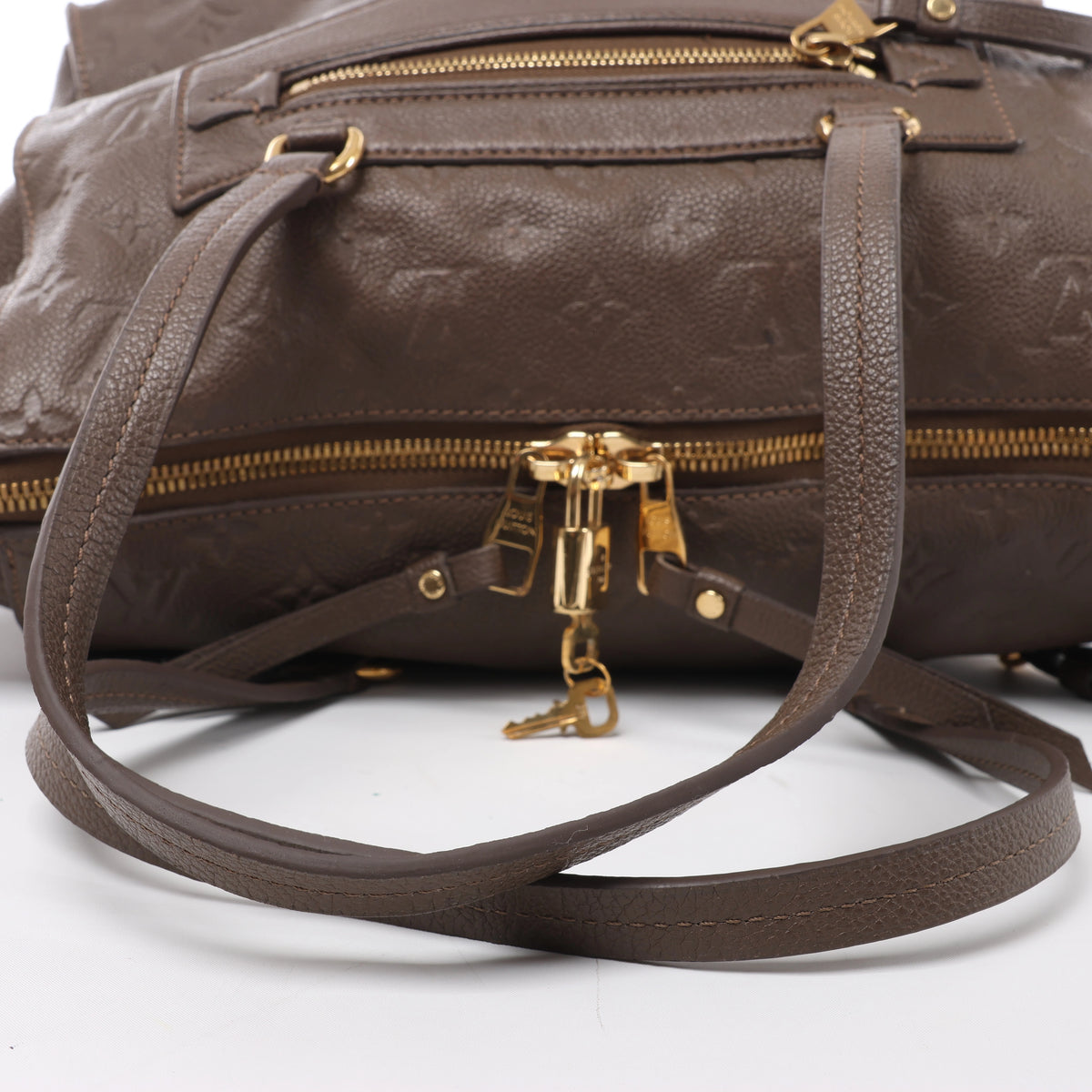 Louis Vuitton Lumineuse PM Monogram Empreinte 2Way Handbag in Brown M93409