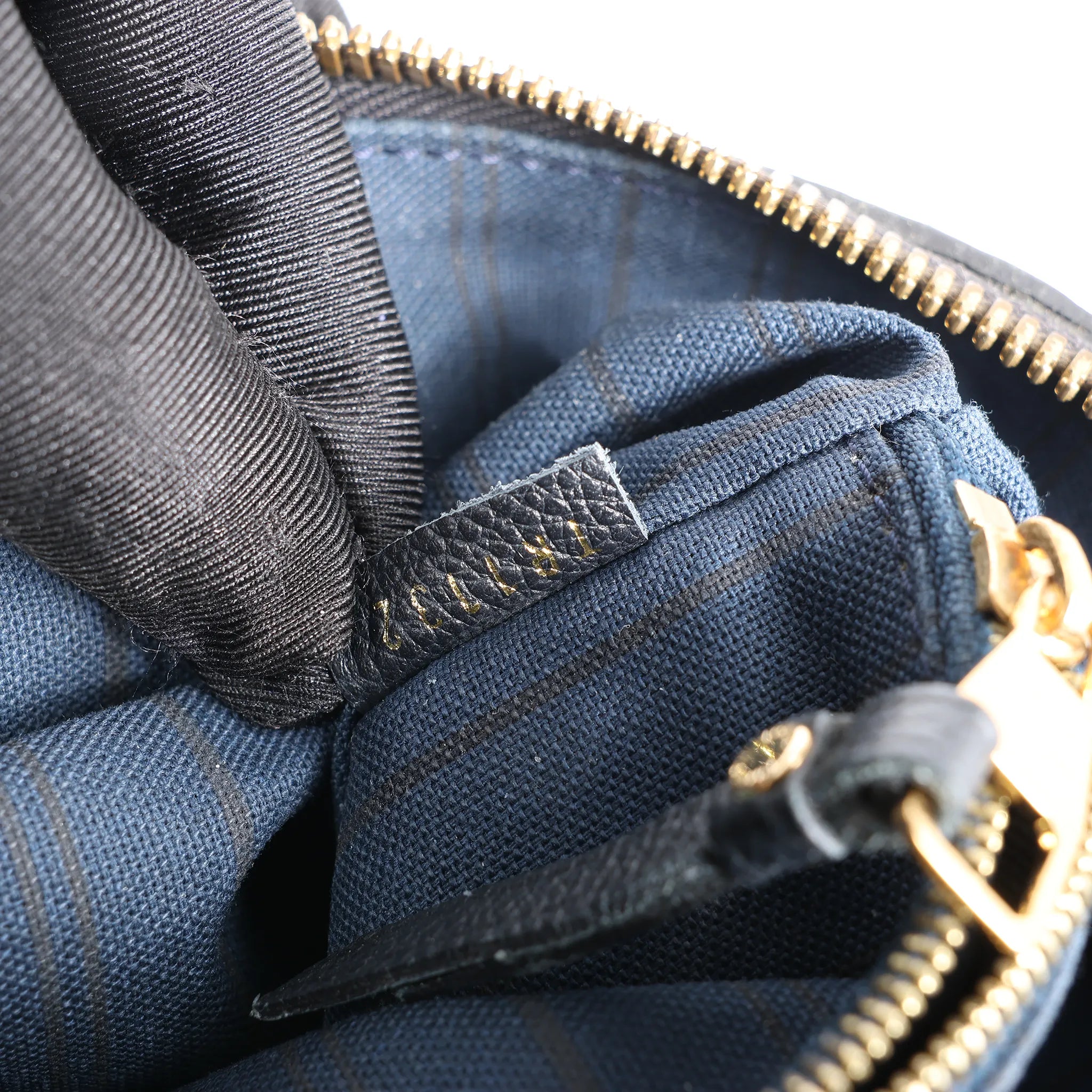 Louis Vuitton Lumineuse PM Monogram Empreinte Shoulder Bag in Navy Blue M93410