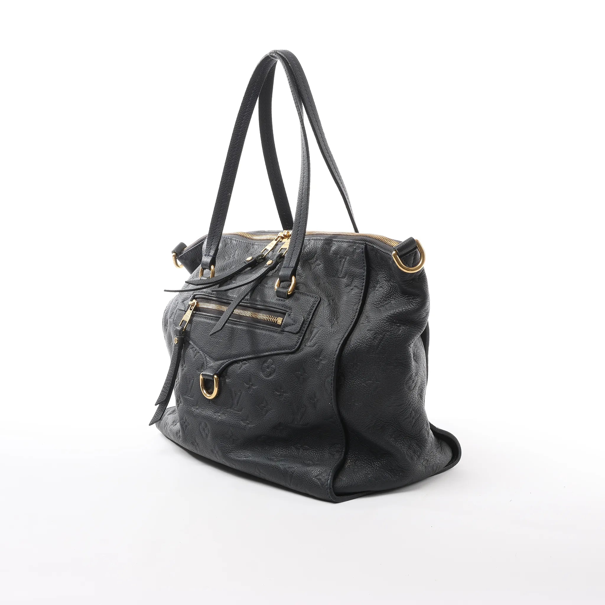 Louis Vuitton Lumineuse PM Monogram Empreinte Shoulder Bag in Navy Blue M93410
