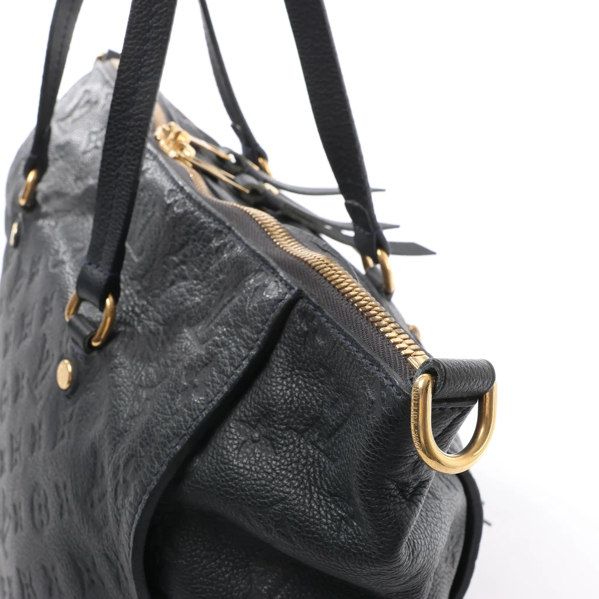 Louis Vuitton Lumineuse PM Monogram Empreinte Shoulder Bag in Navy Blue M93410