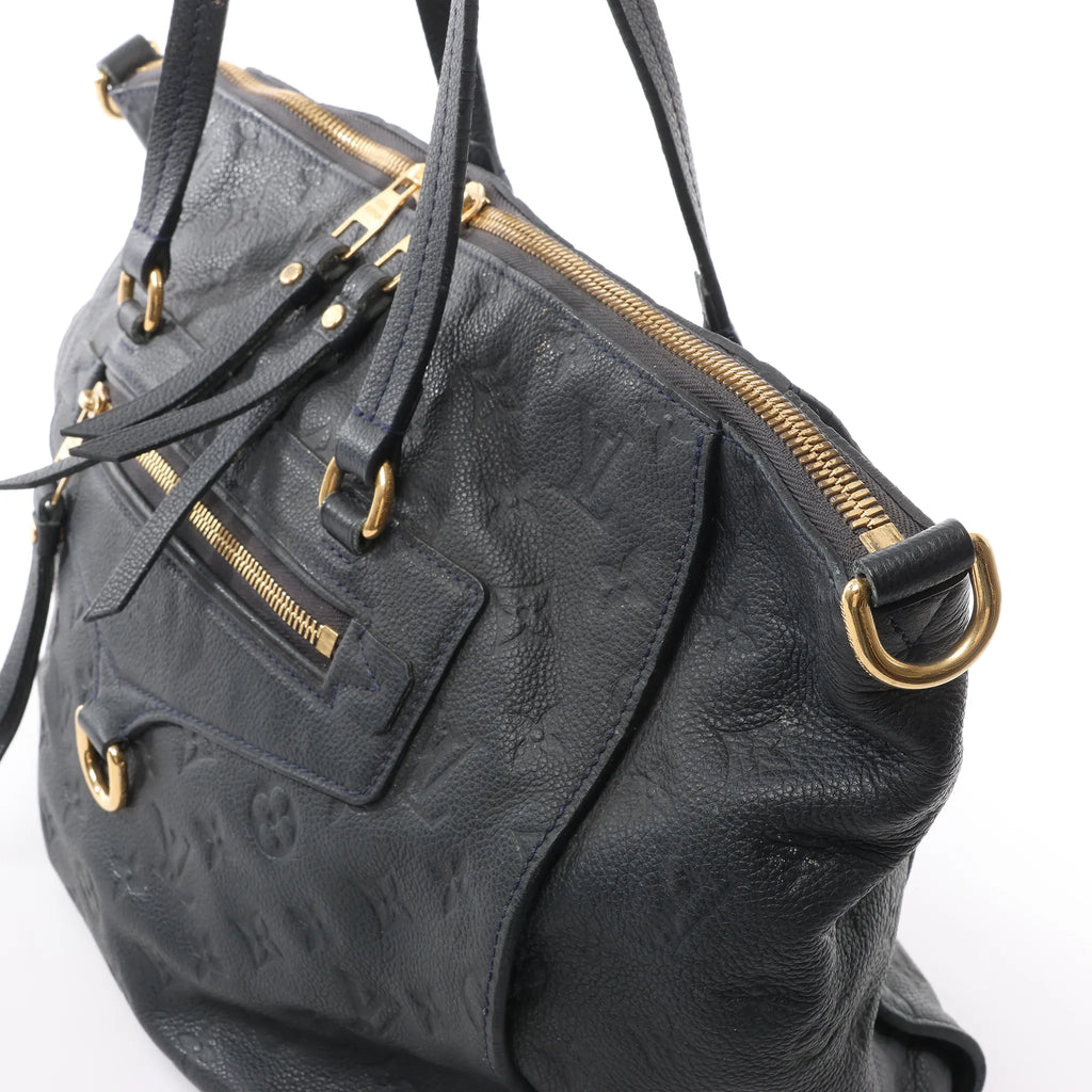 Louis Vuitton Lumineuse PM Monogram Empreinte Shoulder Bag in Navy Blue M93410
