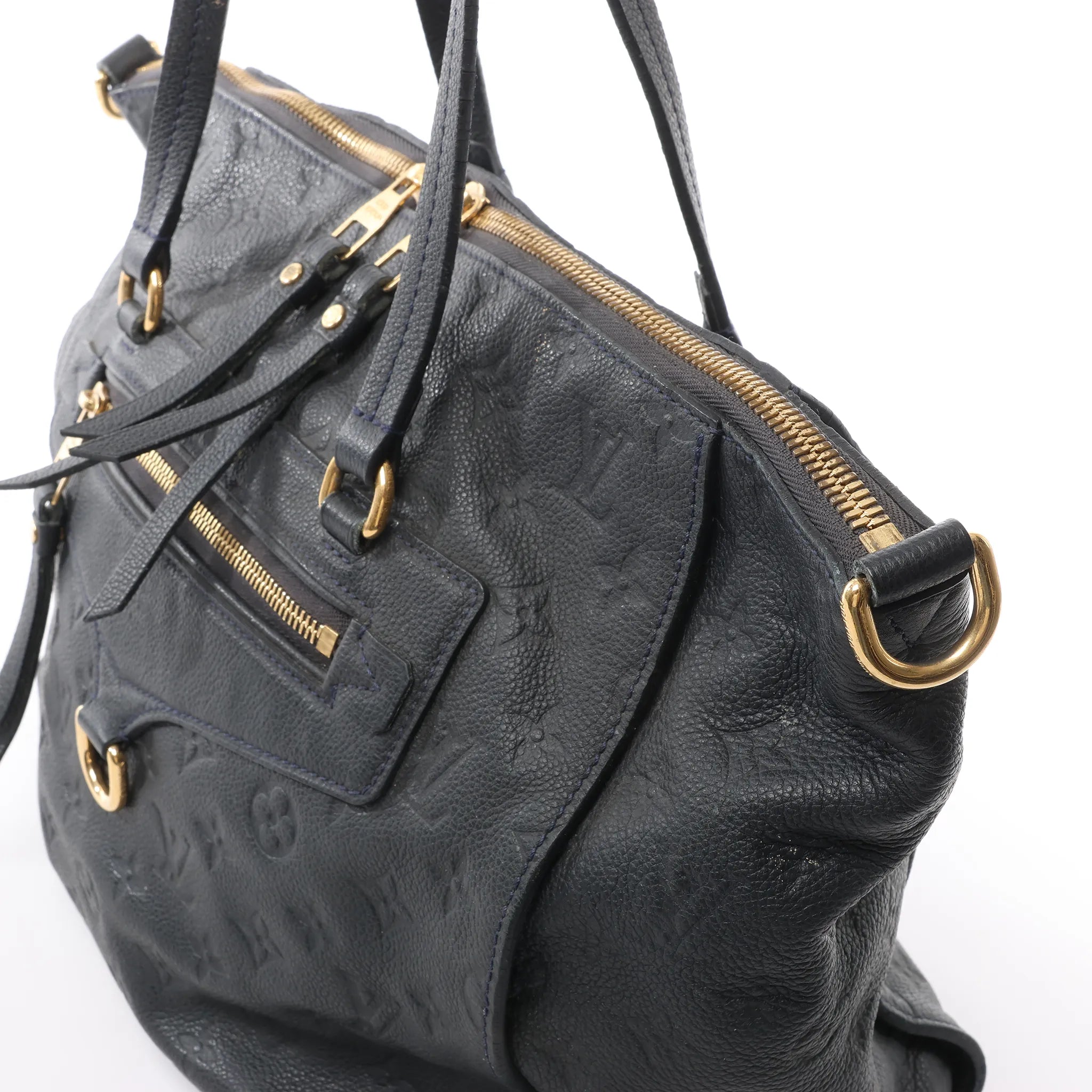 Louis Vuitton Lumineuse PM Monogram Empreinte Shoulder Bag in Navy Blue M93410