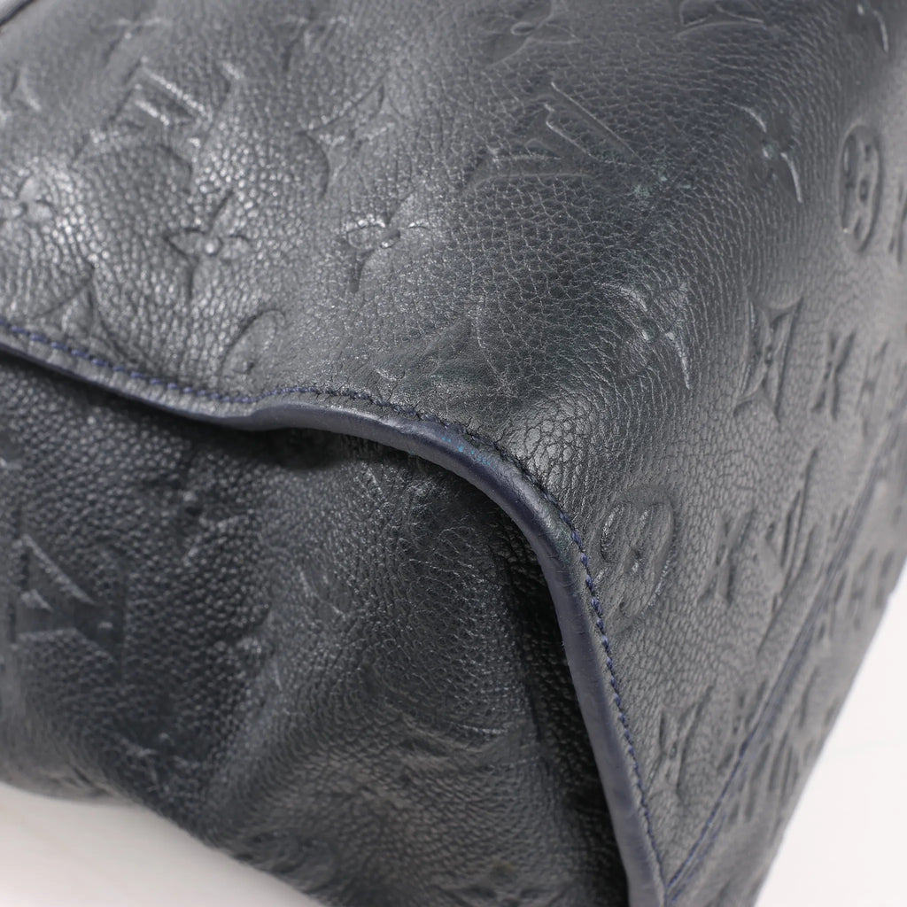 Louis Vuitton Monogram Empreinte Lumineuse PM Shoulder Bag in Navy Blue M93410