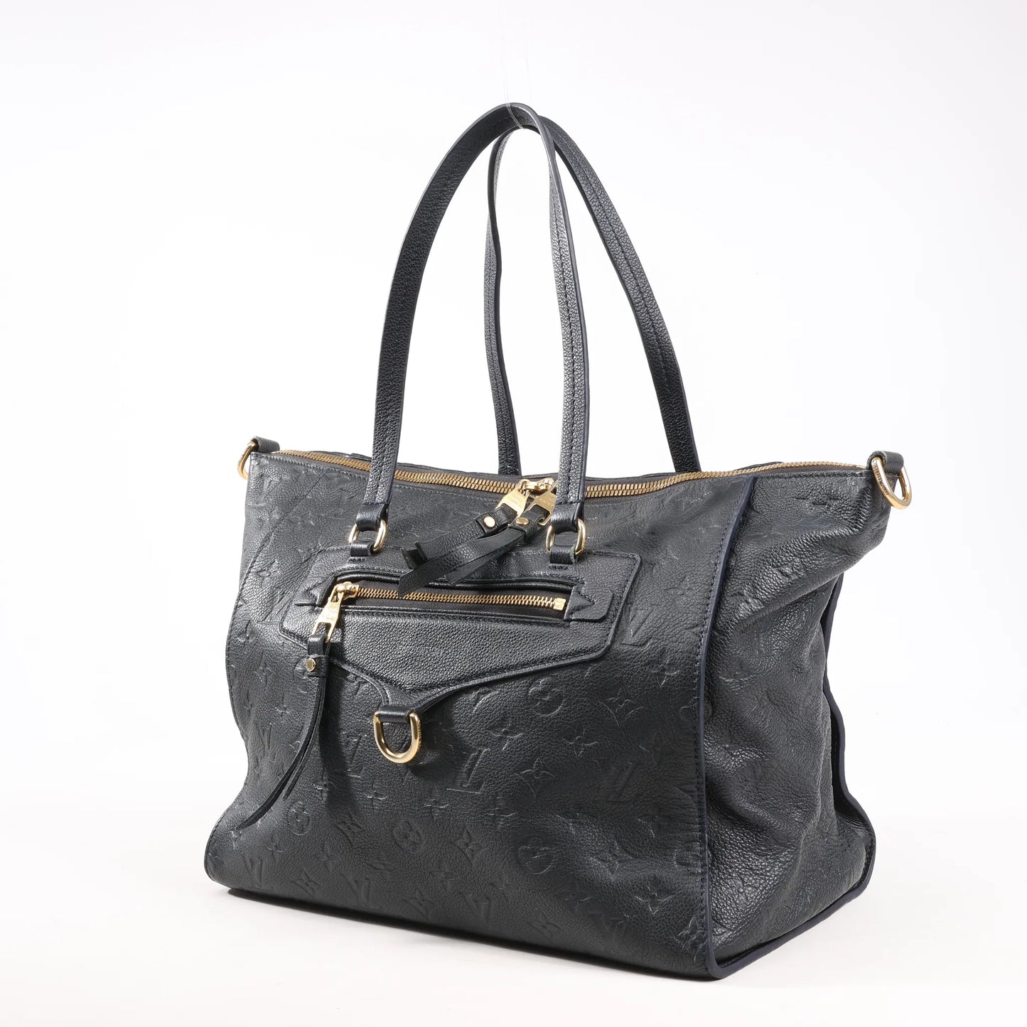 Louis Vuitton Monogram Empreinte Lumineuse PM Shoulder Bag in Navy Blue M93410