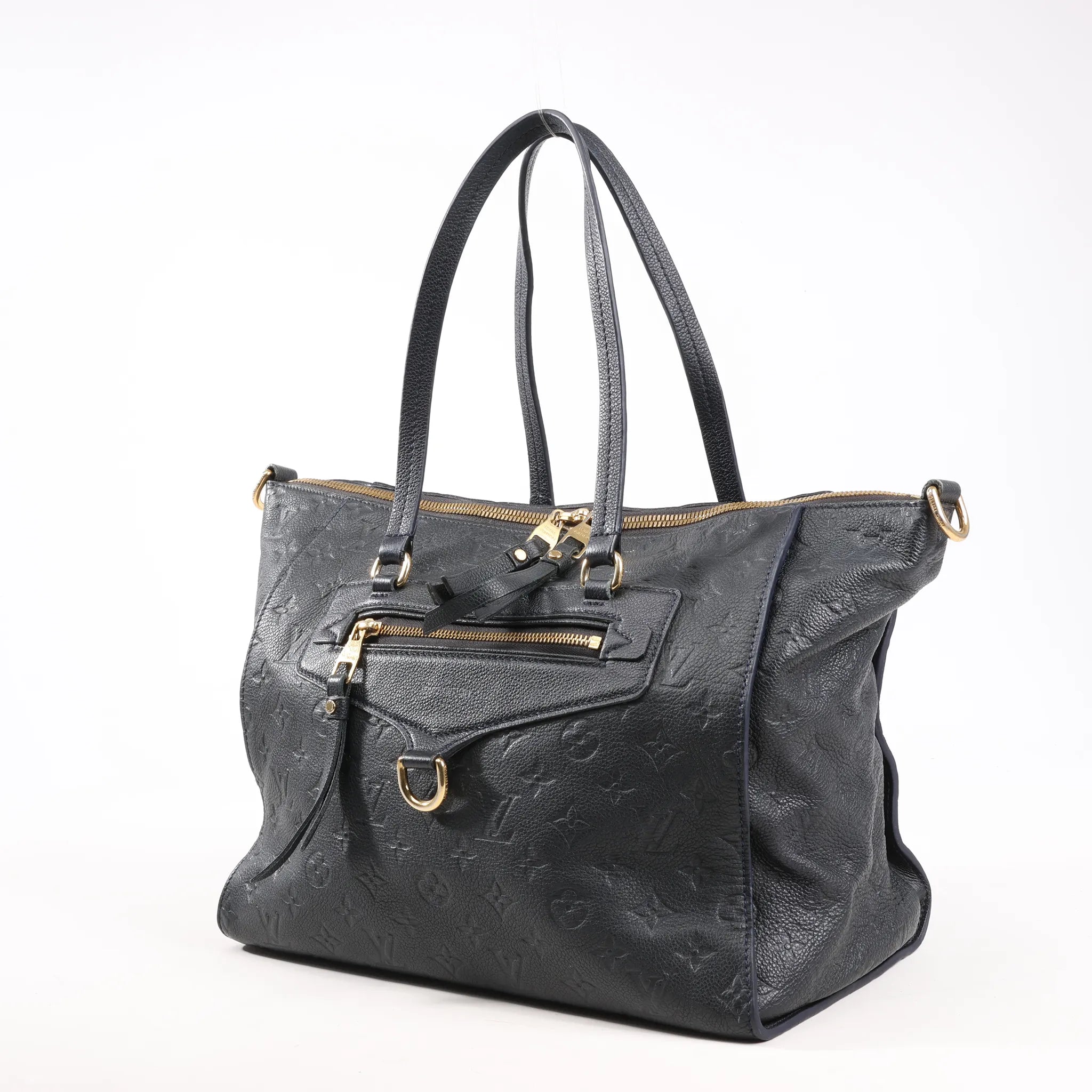 Louis Vuitton Monogram Empreinte Lumineuse PM Shoulder Bag in Navy Blue M93410
