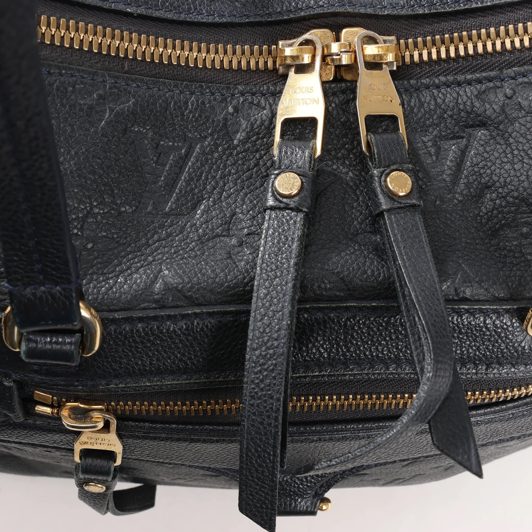 Louis Vuitton Monogram Empreinte Lumineuse PM Shoulder Bag in Navy Blue M93410