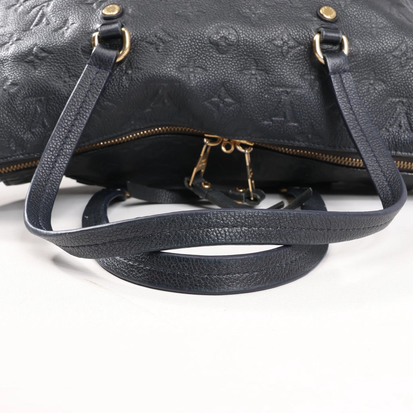 Louis Vuitton Monogram Empreinte Lumineuse PM Shoulder Bag in Navy Blue M93410