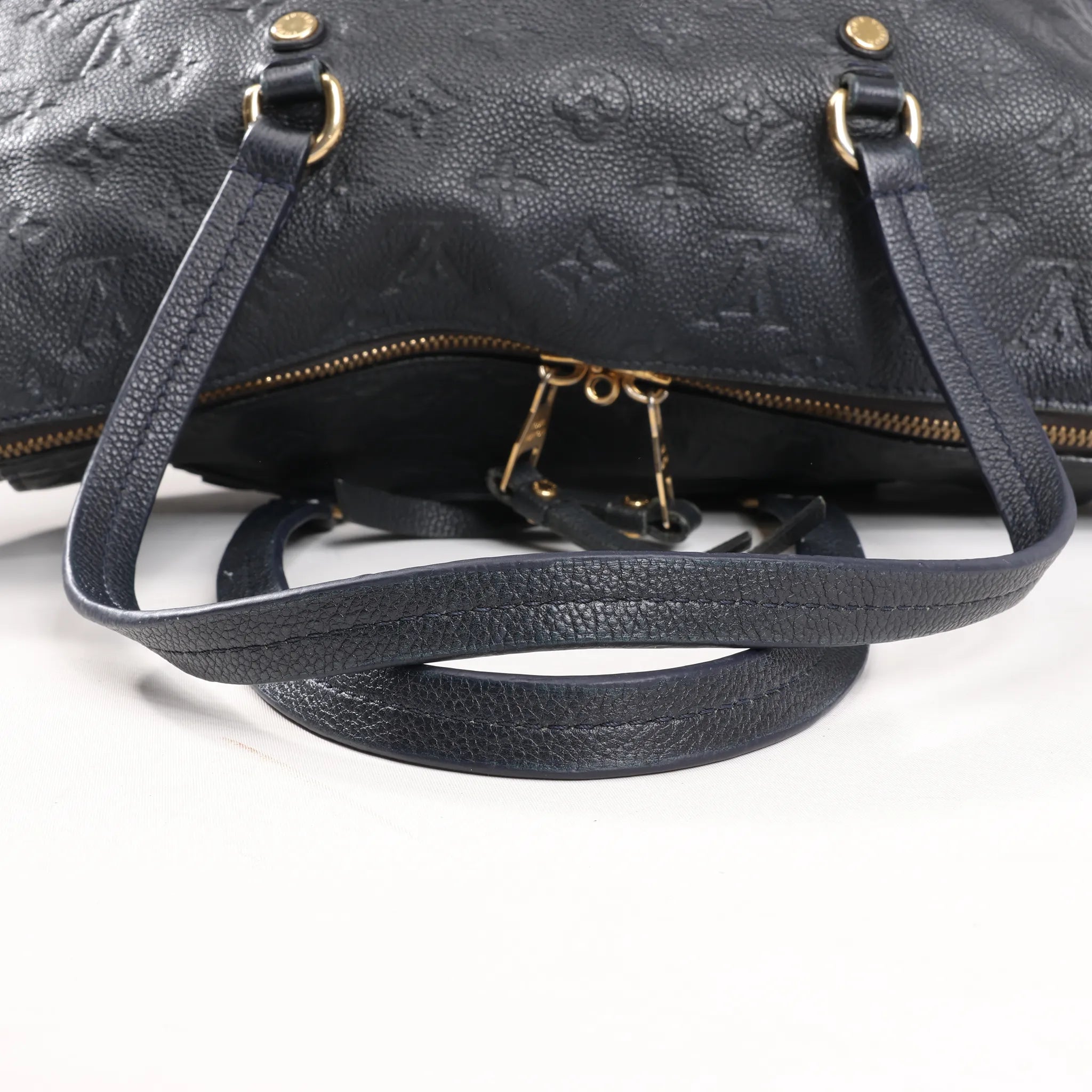 Louis Vuitton Monogram Empreinte Lumineuse PM Shoulder Bag in Navy Blue M93410