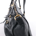 Bolso de hombro Louis Vuitton Lumineuse PM Monogram Empreinte en azul marino M93410