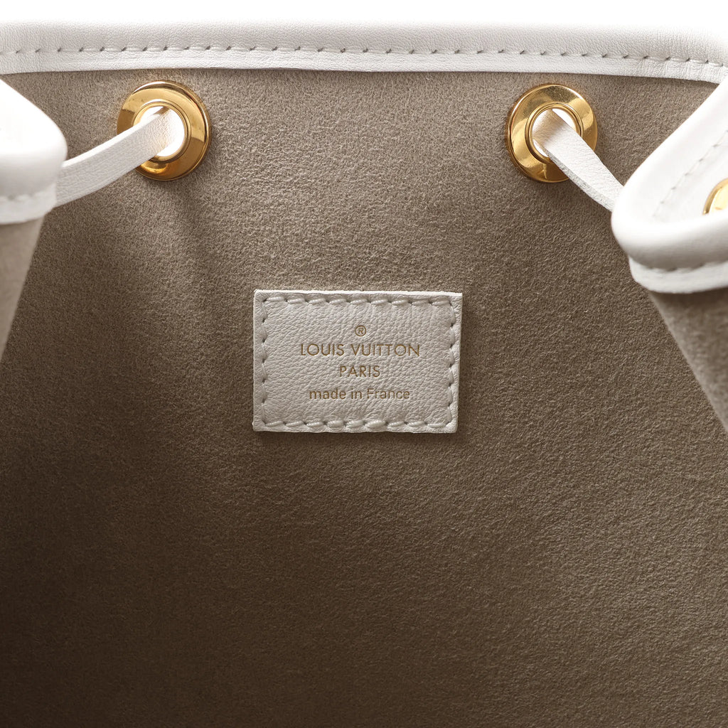 Louis Vuitton Petit Noe NM Monogram Cutout Shoulder Bag in White M20740