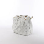 Louis Vuitton Petit Noe NM Monogram Cutout Shoulder Bag in White M20740