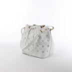 Louis Vuitton Petit Noe NM Monogram Cutout Shoulder Bag in White M20740