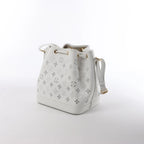 Louis Vuitton Petit Noe NM Monogram Cutout Shoulder Bag in White M20740